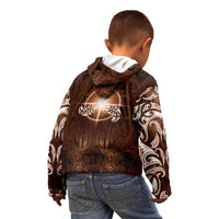 New Zealand Matariki Tupuanuku Kid Hoodie Maori Moko Brown Galaxy
