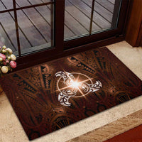New Zealand Matariki Tupuanuku Rubber Doormat Maori Moko Brown Galaxy