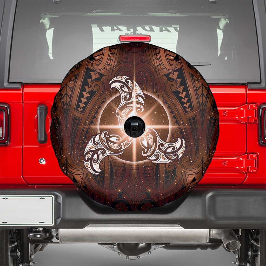 New Zealand Matariki Tupuanuku Spare Tire Cover Maori Moko Brown Galaxy