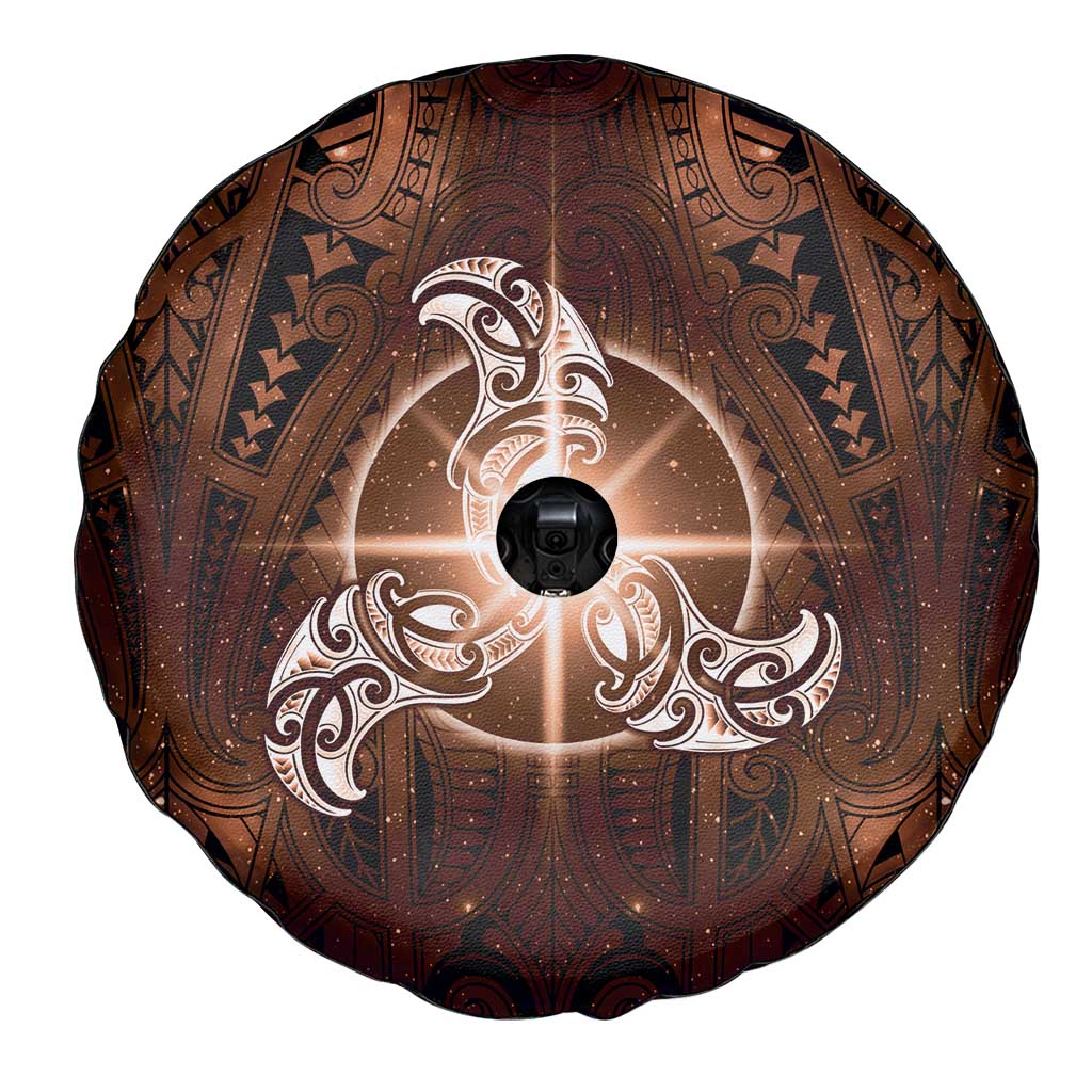 New Zealand Matariki Tupuanuku Spare Tire Cover Maori Moko Brown Galaxy