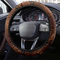 New Zealand Matariki Tupuanuku Steering Wheel Cover Maori Moko Brown Galaxy