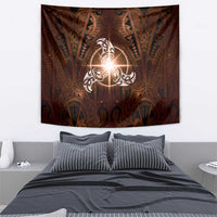 New Zealand Matariki Tupuanuku Tapestry Maori Moko Brown Galaxy