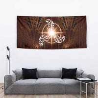 New Zealand Matariki Tupuanuku Tapestry Maori Moko Brown Galaxy