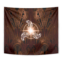 New Zealand Matariki Tupuanuku Tapestry Maori Moko Brown Galaxy