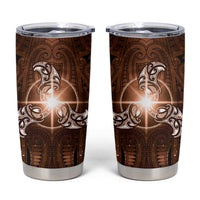 New Zealand Matariki Tupuanuku Tumbler Cup Maori Moko Brown Galaxy