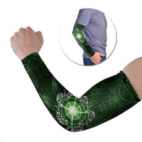 New Zealand Matariki Tupuarangi Arm Sleeves Maori Moko Green Galaxy