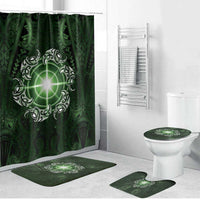 New Zealand Matariki Tupuarangi Bathroom Set Maori Moko Green Galaxy