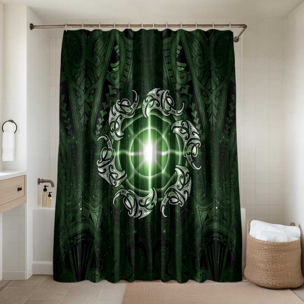 New Zealand Matariki Tupuarangi Bathroom Set Maori Moko Green Galaxy