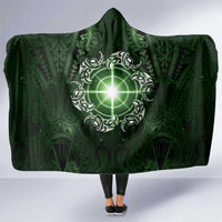 New Zealand Matariki Tupuarangi Hooded Blanket Maori Moko Green Galaxy