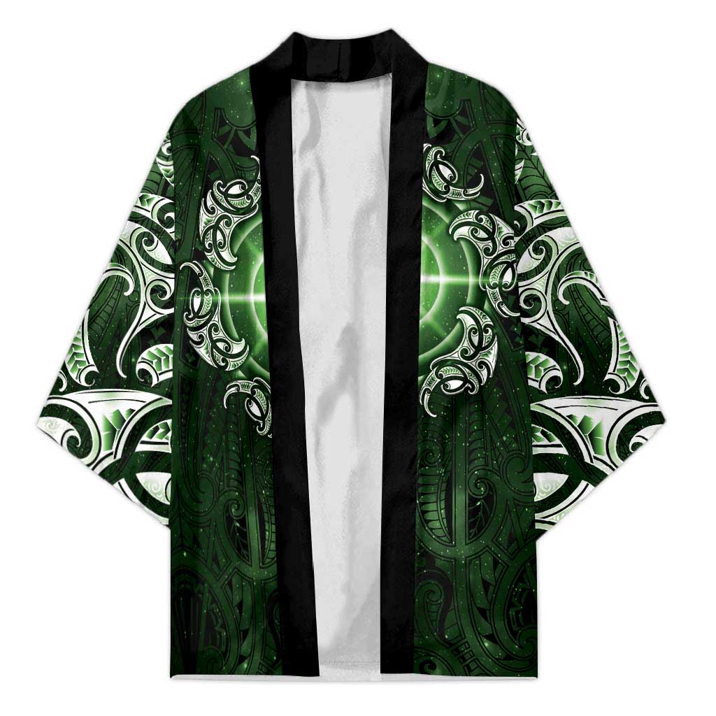 New Zealand Matariki Tupuarangi Kimono Maori Moko Green Galaxy