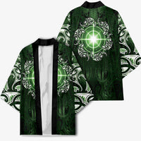New Zealand Matariki Tupuarangi Kimono Maori Moko Green Galaxy