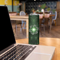 New Zealand Matariki Tupuarangi Skinny Tumbler Maori Moko Green Galaxy LT05 - Polynesian Pride