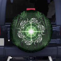 New Zealand Matariki Tupuarangi Spare Tire Cover Maori Moko Green Galaxy LT05 No hole Green - Polynesian Pride
