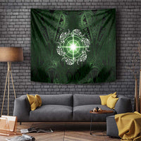 New Zealand Matariki Tupuarangi Tapestry Maori Moko Green Galaxy