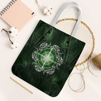 New Zealand Matariki Tupuarangi Tote Bag Maori Moko Green Galaxy