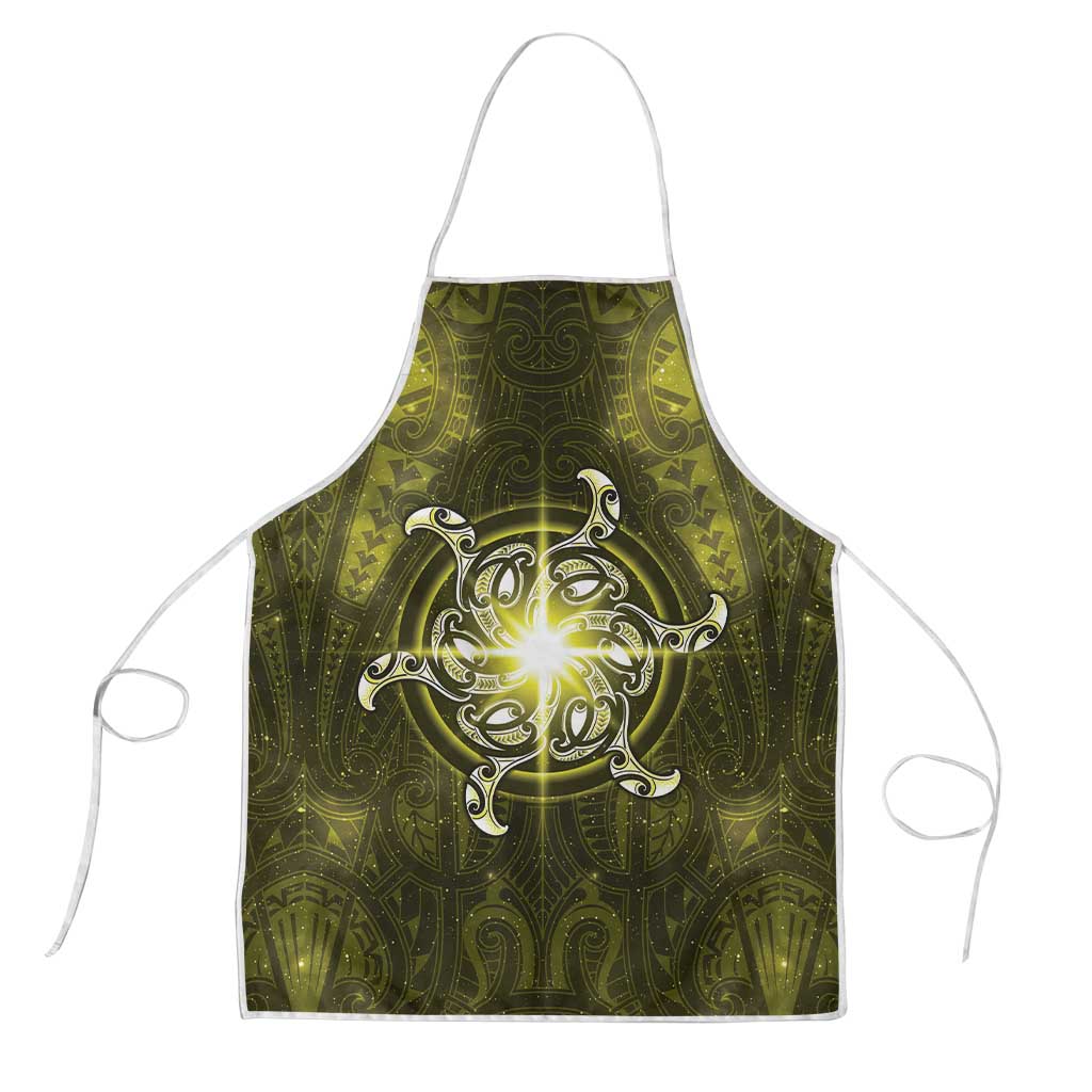 New Zealand Matariki Hiwaiterangi Apron Maori Moko Yellow Galaxy