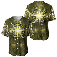 New Zealand Matariki Hiwaiterangi Baseball Jersey Maori Moko Yellow Galaxy