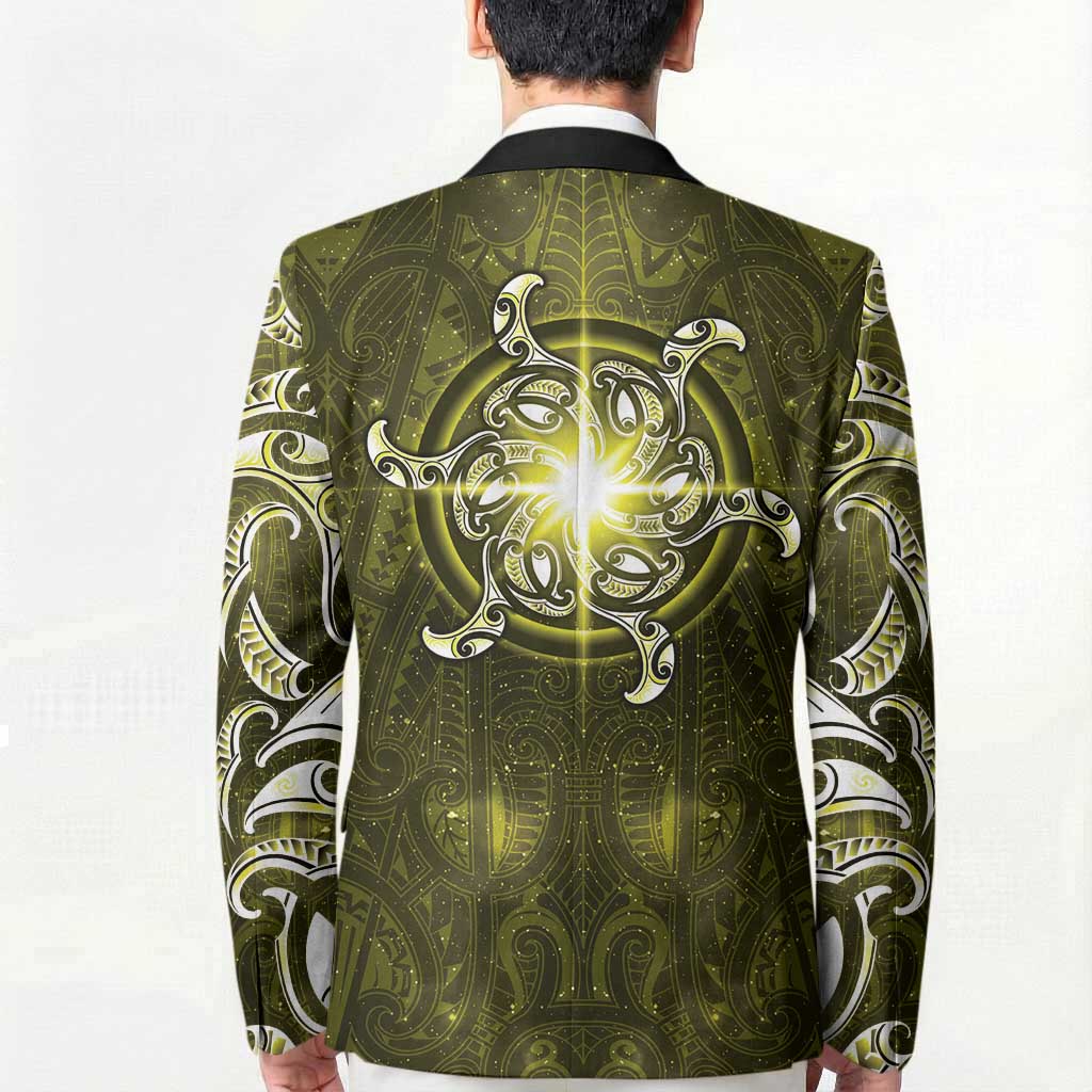 New Zealand Matariki Hiwaiterangi Blazer Maori Moko Yellow Galaxy