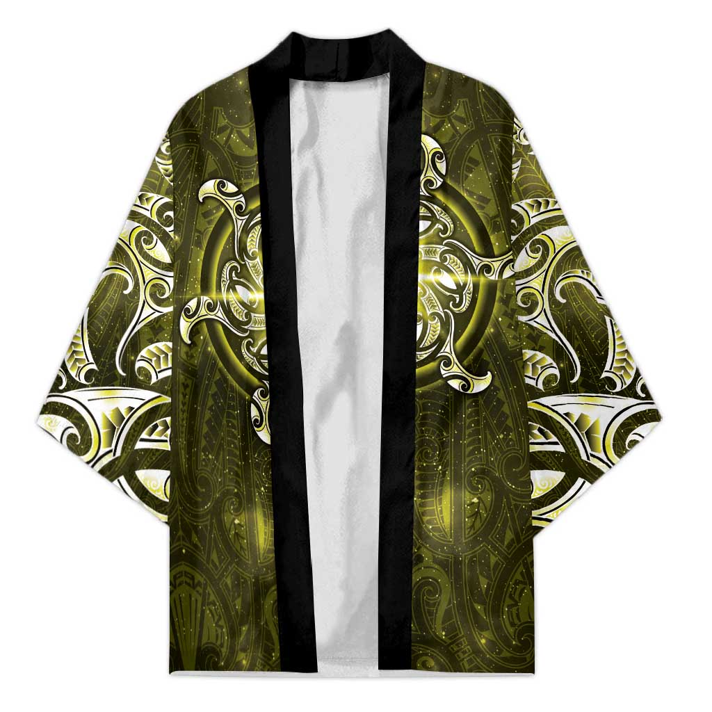 New Zealand Matariki Hiwaiterangi Kimono Maori Moko Yellow Galaxy