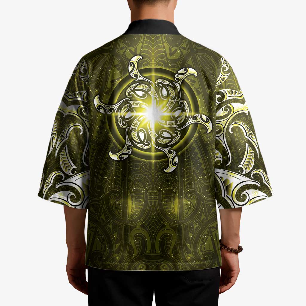New Zealand Matariki Hiwaiterangi Kimono Maori Moko Yellow Galaxy