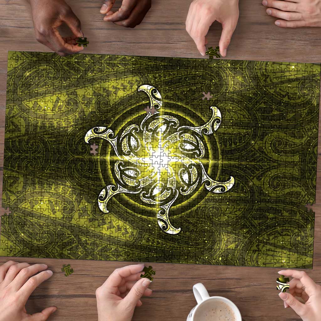 New Zealand Matariki Hiwaiterangi Puzzle Maori Moko Yellow Galaxy