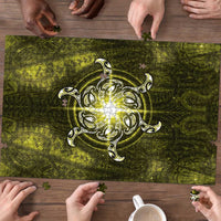New Zealand Matariki Hiwaiterangi Puzzle Maori Moko Yellow Galaxy