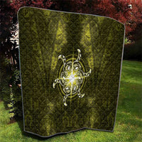 New Zealand Matariki Hiwaiterangi Quilt Maori Moko Yellow Galaxy