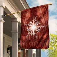 New Zealand Matariki Pohutukawa Garden Flag Maori Moko Red Galaxy
