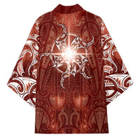 New Zealand Matariki Pohutukawa Kimono Maori Moko Red Galaxy