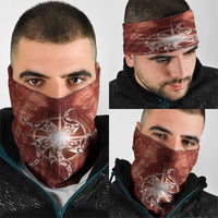 New Zealand Matariki Pohutukawa Neck Gaiter Maori Moko Red Galaxy