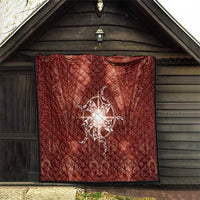 New Zealand Matariki Pohutukawa Quilt Maori Moko Red Galaxy