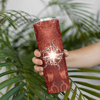 New Zealand Matariki Pohutukawa Skinny Tumbler Maori Moko Red Galaxy LT05 - Polynesian Pride