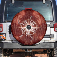 New Zealand Matariki Pohutukawa Spare Tire Cover Maori Moko Red Galaxy