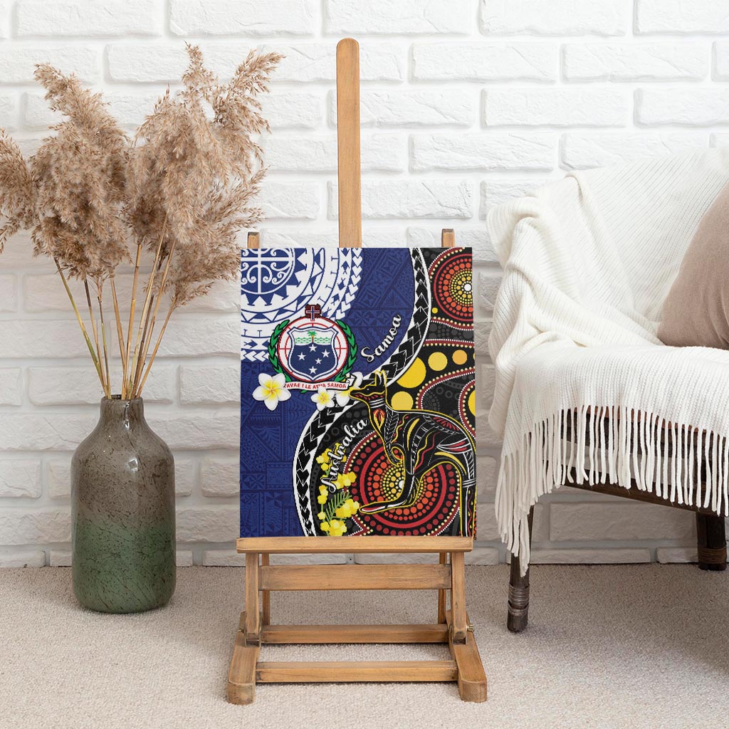 Samoa And Australia Together Canvas Wall Art Aboriginal Mix Polynesian