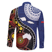 Samoa And Australia Together Family Matching Summer Maxi Dress and Hawaiian Shirt Aboriginal Mix Polynesian