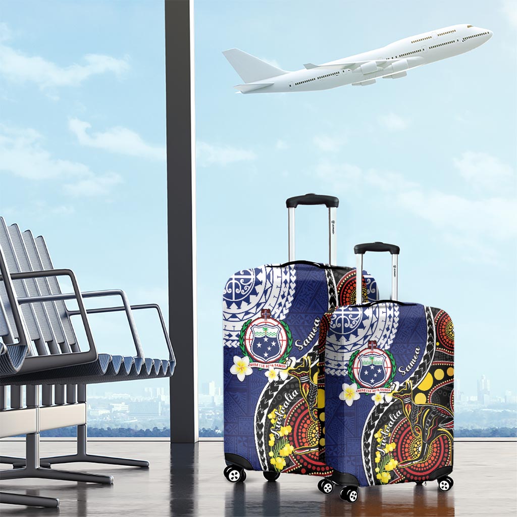 Samoa And Australia Together Luggage Cover Aboriginal Mix Polynesian