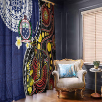 Samoa And Australia Together Window Curtain Aboriginal Mix Polynesian