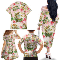 Hawaii Guinea Hula Pig Family Matching Off The Shoulder Long Sleeve Dress and Hawaiian Shirt Funny Tropical Style LT05 - Polynesian Pride