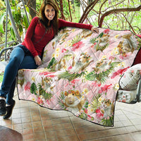 Hawaii Guinea Hula Pig Quilt Funny Tropical Style