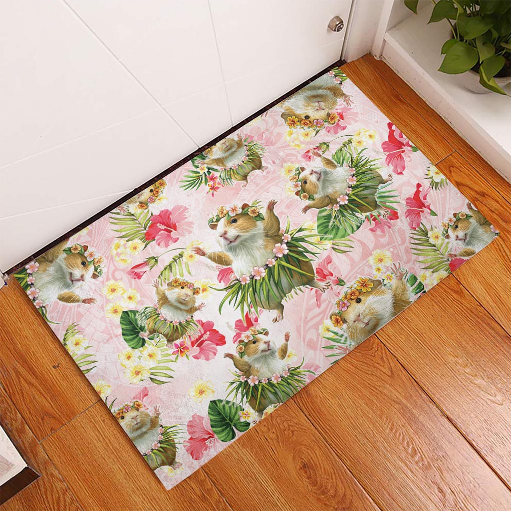 Hawaii Guinea Hula Pig Rubber Doormat Funny Tropical Style