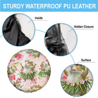 Hawaii Guinea Hula Pig Spare Tire Cover Funny Tropical Style