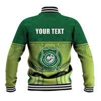 Personalised Ballantine Memorial School Baseball Jacket With Fijian Tapa Pattern