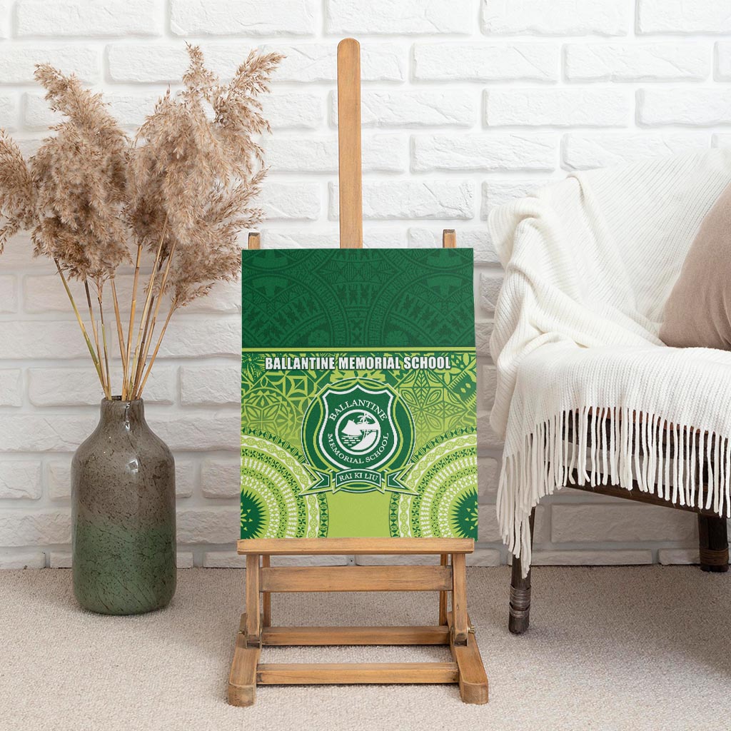 Ballantine Memorial School Canvas Wall Art With Fijian Tapa Pattern