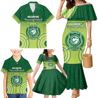 Personalised Ballantine Memorial School Family Matching Mermaid Dress and Hawaiian Shirt With Fijian Tapa Pattern LT05 - Polynesian Pride