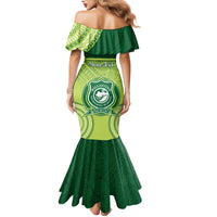 Personalised Ballantine Memorial School Family Matching Mermaid Dress and Hawaiian Shirt With Fijian Tapa Pattern LT05 - Polynesian Pride