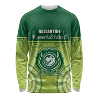 Personalised Ballantine Memorial School Long Sleeve Shirt With Fijian Tapa Pattern