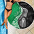 New Zealand Aotearoa Beach Blanket Kiwi Fern Maori Pattern Green Version