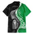 New Zealand Aotearoa Family Matching Off Shoulder Maxi Dress and Hawaiian Shirt Kiwi Fern Maori Pattern Green Version