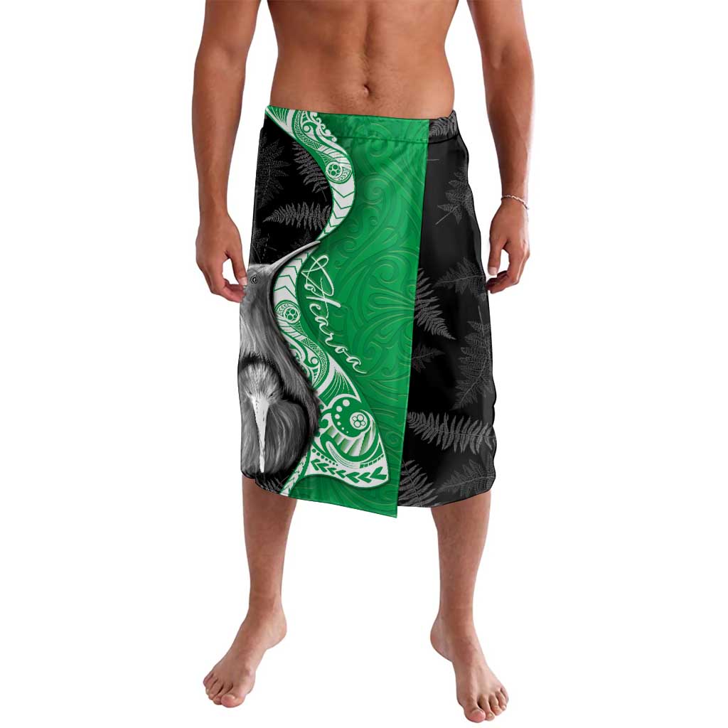 New Zealand Aotearoa Lavalava Kiwi Fern Maori Pattern Green Version LT05 Green - Polynesian Pride