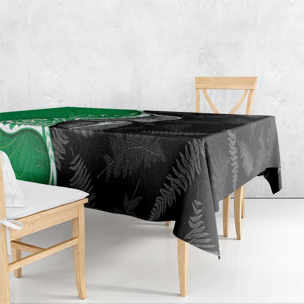 New Zealand Aotearoa Tablecloth Kiwi Fern Maori Pattern Green Version